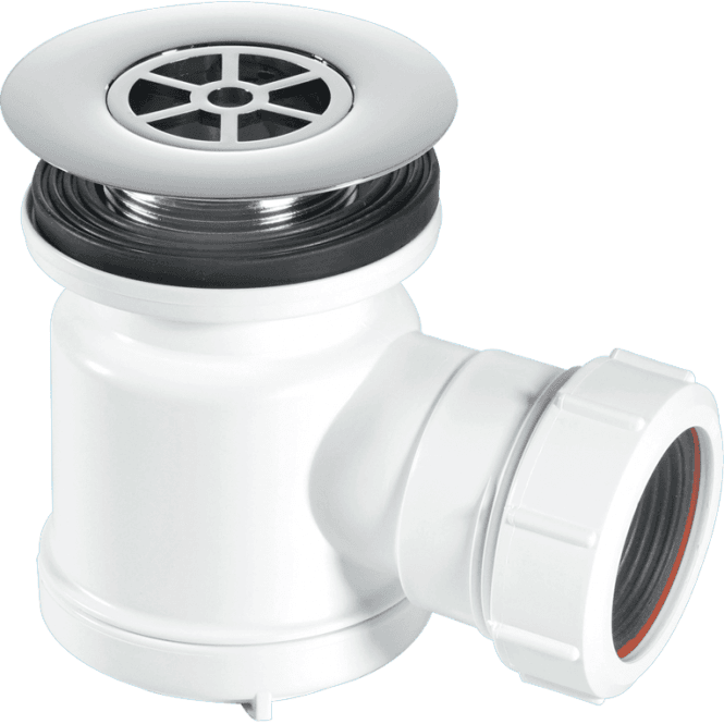 McAlpine  STW7-RB 19mm Water Seal Shower Trap 85mm Chrome Plated Brass