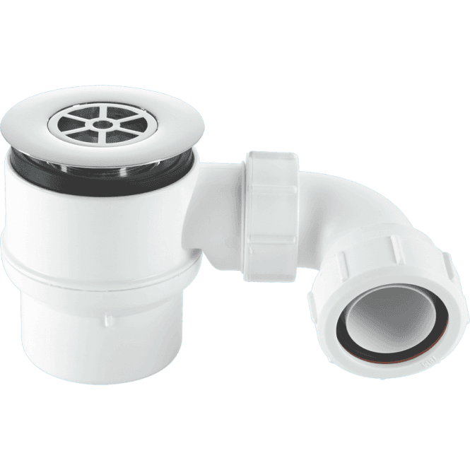 McAlpine  STW8-95 50mm Water Seal Shower Trap 85mm Chrome Plated Plastic