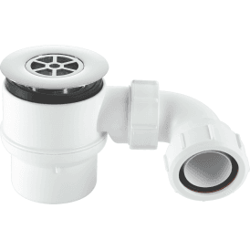 McAlpine STW8-95 50mm Water Seal Shower Trap 85mm Chrome Plated Plastic