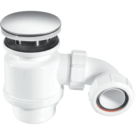 McAlpine STW8-M 50mm Seal Resealing Shower Trap 85mm Chrome Plated Stainless Steel Mushroom