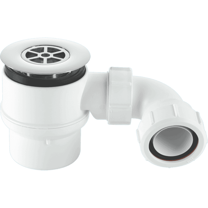 McAlpine  STW8B-95 50mm Water Seal Shower Trap 85mm Chrome Plated Brass