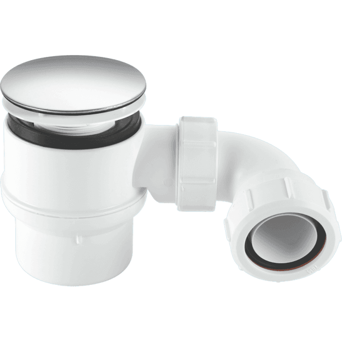 McAlpine  STW8M-95 50mm Water Seal Shower Trap 85mm Chrome Plated Stainless Steel Mushroom