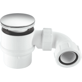 McAlpine STW8M-95 50mm Water Seal Shower Trap 85mm Chrome Plated Stainless Steel Mushroom