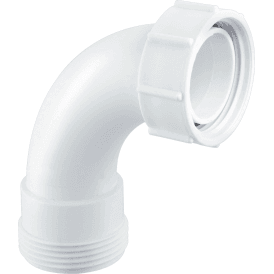 McAlpine T1 90 Degree Bend BSP Male Thread X BSP Coupling Nut 1½