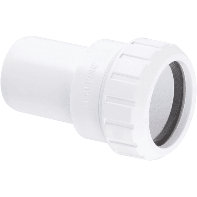 McAlpine  T18M Surefit Straight Connector HDPE Waste Pipe To Soil Pipe Branch 1½