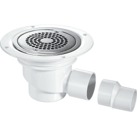 McAlpine TSG1-ANTI/LIG 75mm Water Seal Gully With Horizontal Outlet For Sheet Flooring Polished Stainless Steel Anti-Ligature