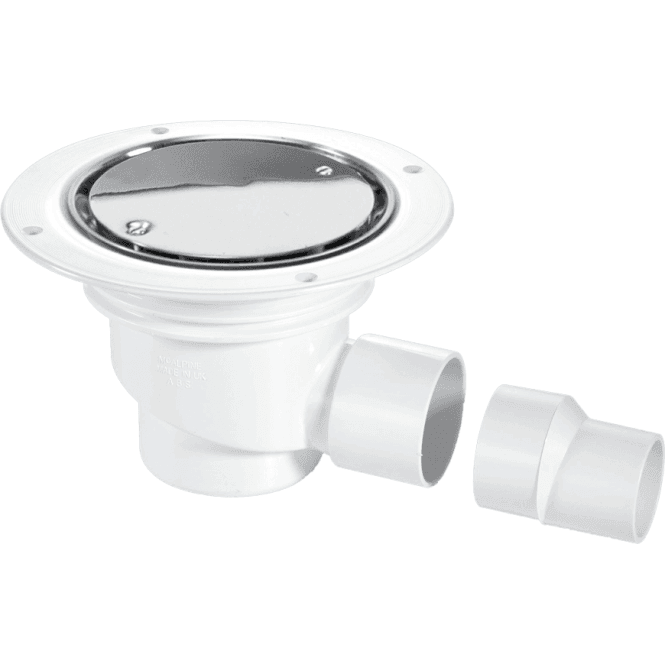 McAlpine  TSG1SS 75mm Water Seal Gully With Horizontal Outlet For Sheet Flooring Polished Stainless Steel