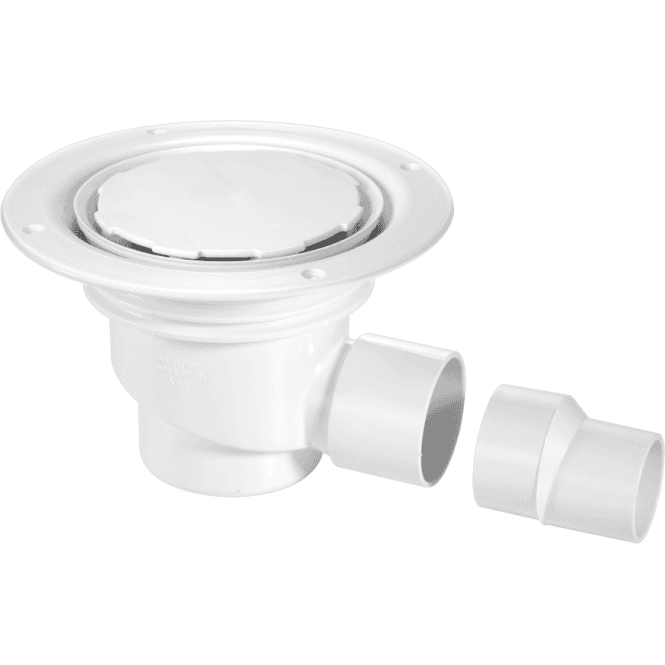 McAlpine  TSG1WH-NSC 75mm Water Seal Gully With Horizontal Outlet For Sheet Flooring White Plastic (No Screws)