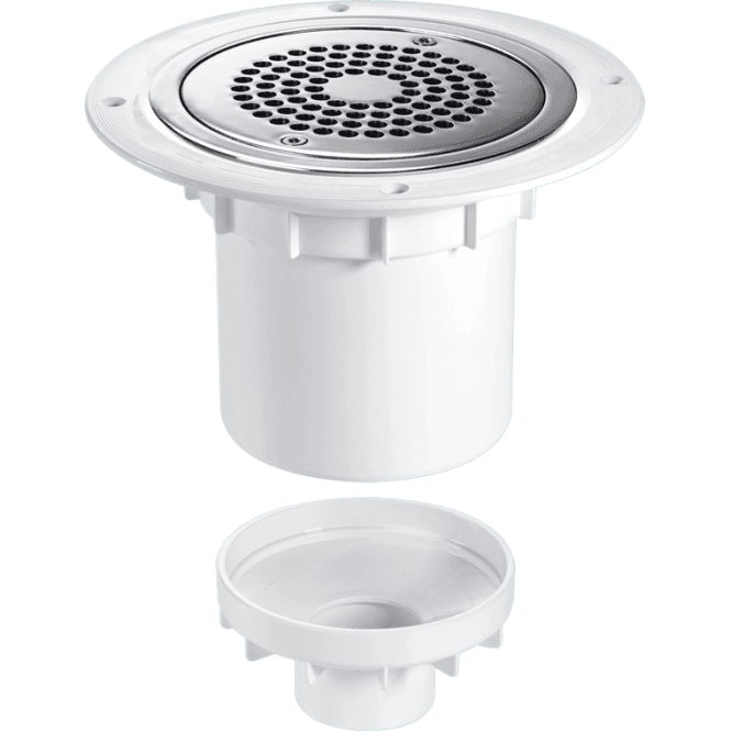 McAlpine  TSG2-ANTI/LIG 75mm Water Seal Gully With Vertical Outlet For Sheet Flooring Polished Stainless Steel Anti-Ligature