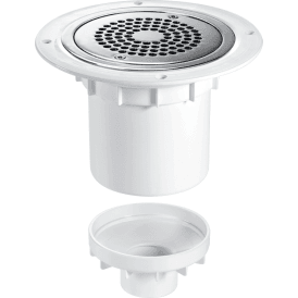 McAlpine TSG2-ANTI/LIG 75mm Water Seal Gully With Vertical Outlet For Sheet Flooring Polished Stainless Steel Anti-Ligature
