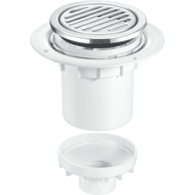 McAlpine TSG2-R125SS 75mm Water Seal Gully With Vertical Outlet For Tile Or Stone Floors 25mm Circular Polished Stainless Steel