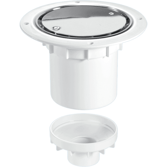 McAlpine  TSG2SS 75mm Water Seal Gully With Vertical Outlet For Sheet Flooring Polished Stainless Steel