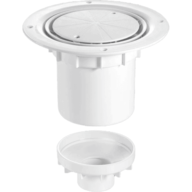 McAlpine  TSG2WH 75mm Water Seal Gully With Vertical Outlet For Sheet Flooring White Plastic
