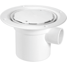 McAlpine TSG3-WH 50mm Water Seal Gully With Vertical Outlet And Side Inlet For Sheet Flooring White Plastic