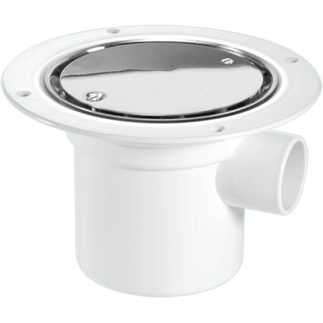 McAlpine  TSG3SS 50mm Water Seal Gully With Vertical Outlet And Side Inlet For Sheet Flooring Polished Stainless Steel