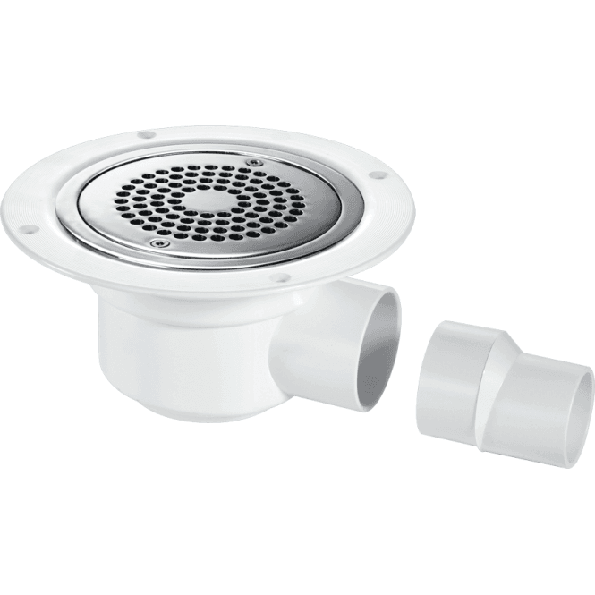 McAlpine  TSG50-ANTI/LIG 50mm Water Seal Gully With Horizontal Outlet For Sheet Flooring Polished Stainless Steel Anti-ligature