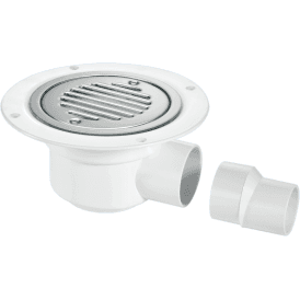 McAlpine TSG50SS-SL-SC 50mm Water Seal Gully With Horizontal Outlet For Sheet Flooring Chrome Plated Brass