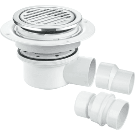 McAlpine TSG52-R125SS Two-piece 50mm Water Seal Gully For Tiled Or Stone Floors 125mm Circular Polished Stainless Steel