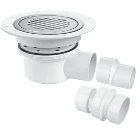 McAlpine TSG52SS-SL-NSC Two-piece 50mm Water Seal Gully For Sheet Flooring Chrome Plated Brass (No Screws)