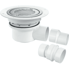 McAlpine TSG52SS-SL-SC Two-piece 50mm Water Seal Gully For Sheet Flooring Chrome Plated Brass