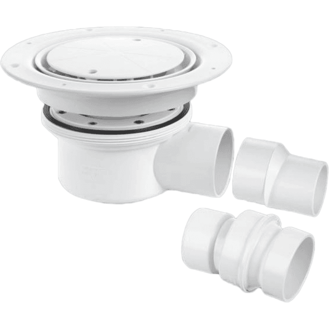 McAlpine  TSG52WH Two-piece 50mm Water Seal Gully For Sheet Flooring White Plastic