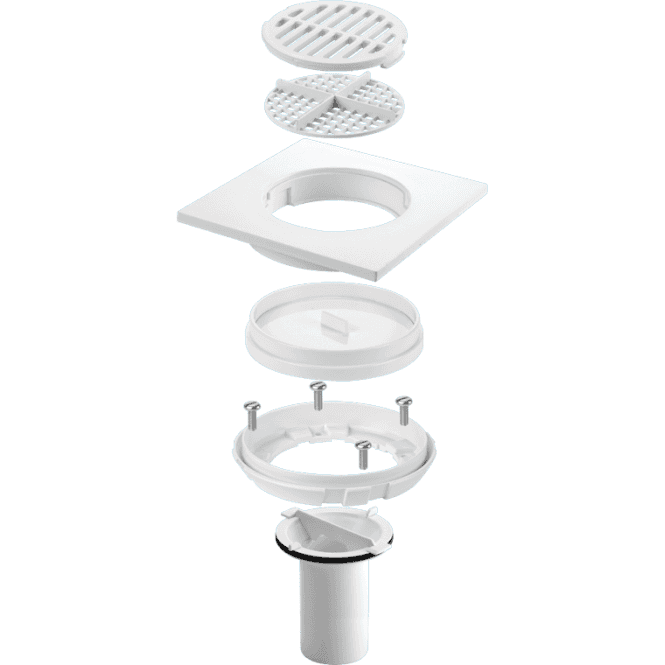 McAlpine  TSGCONV TSG1/TSG2 Tiled Floor Gully Conversion Kit – White