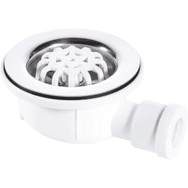 McAlpine UPSW-1 70mm Pumped Shower Waste With 15mm Pushfit Outlet Polished Stainless Steel