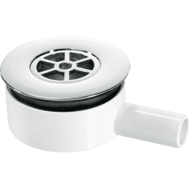 McAlpine UPSW-2-22MM 70mm Pumped Shower Waste With 22mm Plain Tail Outlet Chrome Plated Brass