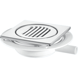 McAlpine USG1-T150SS Untrapped Gully With 22mm Outlet For Tiled Or Stone Floors 150mm Square Polished Stainless Steel (No Screw)