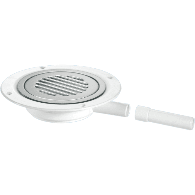 McAlpine  USG1SS-SL-NSC Untrapped Gully With 22mm Outlet For Sheet Flooring Chrome Plated Brass (No Screws)