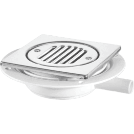 McAlpine USG1T6SS Untrapped Gully With 22mm Outlet For Tiled Or Stone Floors 150mm Square Polished Stainless Steel