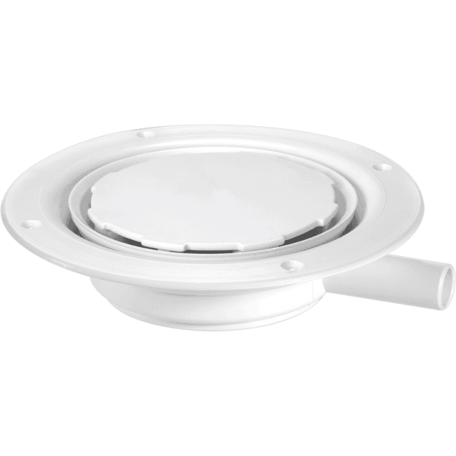 McAlpine  USG1WH-NSC Untrapped Gully With 22mm Outlet For Sheet Flooring White Plastic (No Screws)