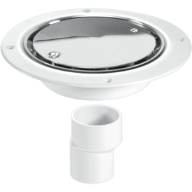 McAlpine USG2SS Untrapped Gully With Vertical Outlet For Sheet Flooring Polished Stainless Steel