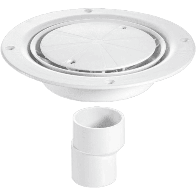 McAlpine  USG2WH Untrapped Gully With Vertical Outlet For Sheet Flooring White Plastic