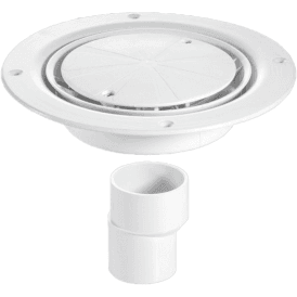 McAlpine USG2WH Untrapped Gully With Vertical Outlet For Sheet Flooring White Plastic