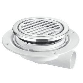 McAlpine USG3-R125SS Untrapped Gully With 1½ Horizontal Outlet & Round Tile