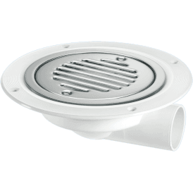 McAlpine USG3SS-SL-SC Untrapped Gully With 1½ Horizontal Outlet For Sheet Flooring Chrome Plated Brass