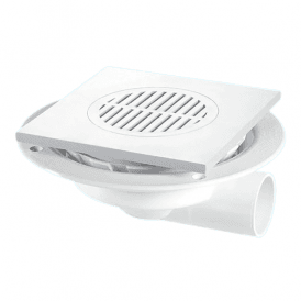 McAlpine USG3T6WH Untrapped Shower Gully 1½ Horizontal Outlet
