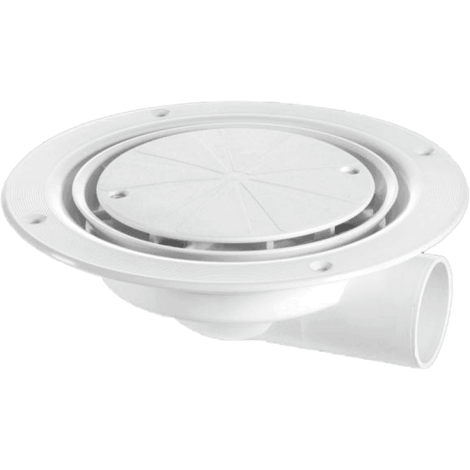 McAlpine  USG3WH Untrapped Gully With 1½ Horizontal Outlet For Sheet Flooring White Plastic