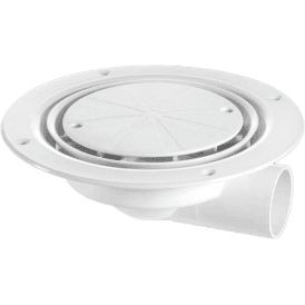 McAlpine USG3WH Untrapped Gully With 1½ Horizontal Outlet For Sheet Flooring White Plastic
