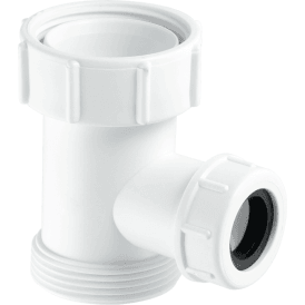 McAlpine V33S-22 Female X Male Tee Piece For WC Overflow 1½ X 1½ X 19/23mm