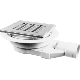 McAlpine VSG52SL-T6SQ-B Slimline Floor Gully For Sheet Flooring With Non-Return Valve Square 1½