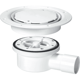 McAlpine VSG52WH Two-piece Valve Shower Gully For Sheet Flooring 1½ White Plastic