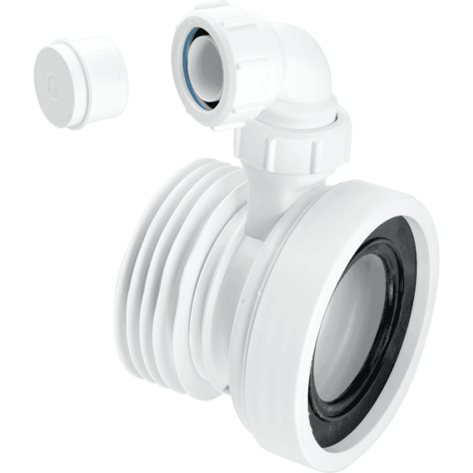 McAlpine  WC-CON1V Straight Rigid WC Connector With 1¼ Universal Vent Boss