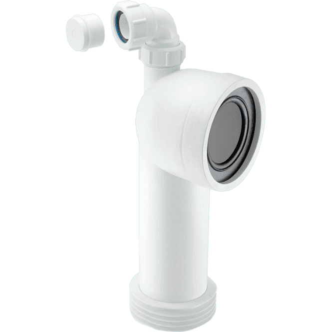 McAlpine  WC-CON8V 90 Degree Bend Adjustable Length Rigid WC Connector With 1¼ Universal Vent Boss 4