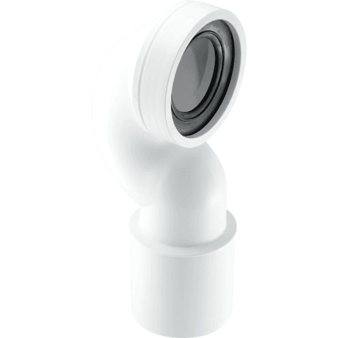 McAlpine  WC-CONQP 90 Degree Space Saving Bend Adjustable Length Rigid WC Connector 110mm Plain End