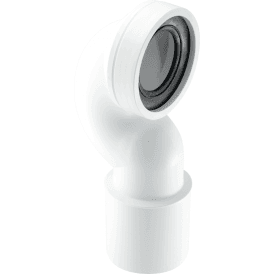 McAlpine WC-CONQP 90 Degree Space Saving Bend Adjustable Length Rigid WC Connector 110mm Plain End
