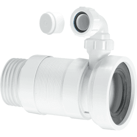 McAlpine WC-F26SV Straight Flexible WC Connector With Vent Boss 180 > 380mm