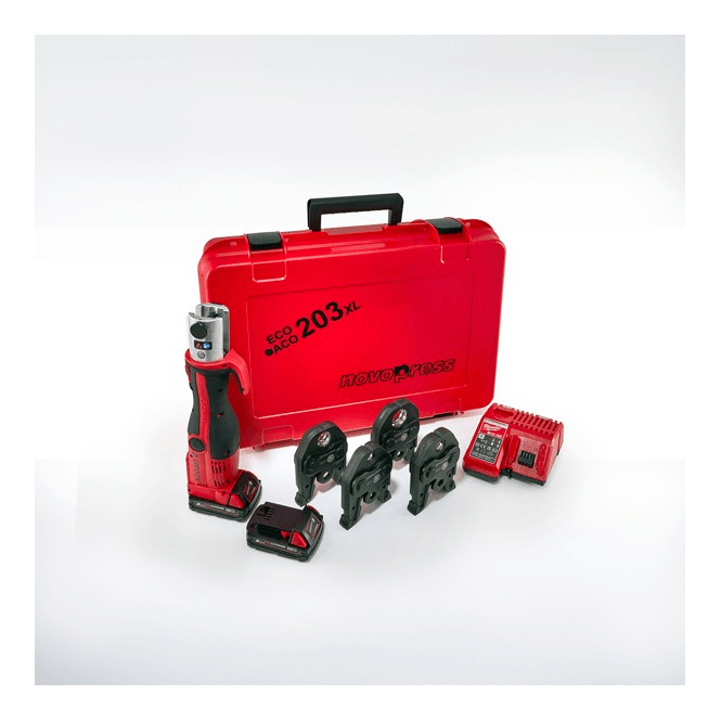Novopress  ACO203 Tool C/W Case (2 x 2Ah Bat & Charger & M15, M22, M28, & M35 Jaws)
