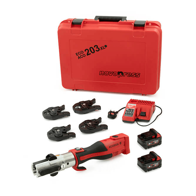 Novopress  ACO203XL Tool  ACO203XL Tool C/W Case (2 x 2Ah Bat & Charger & M15, M22, M28, & M35 Jaws)